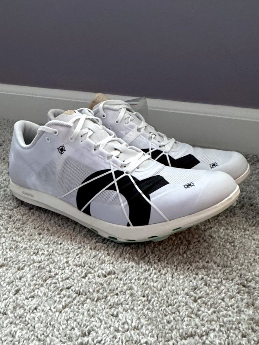 On Cloud Cloudspike 1500m Track Spikes Women's 10 White Mint NWT